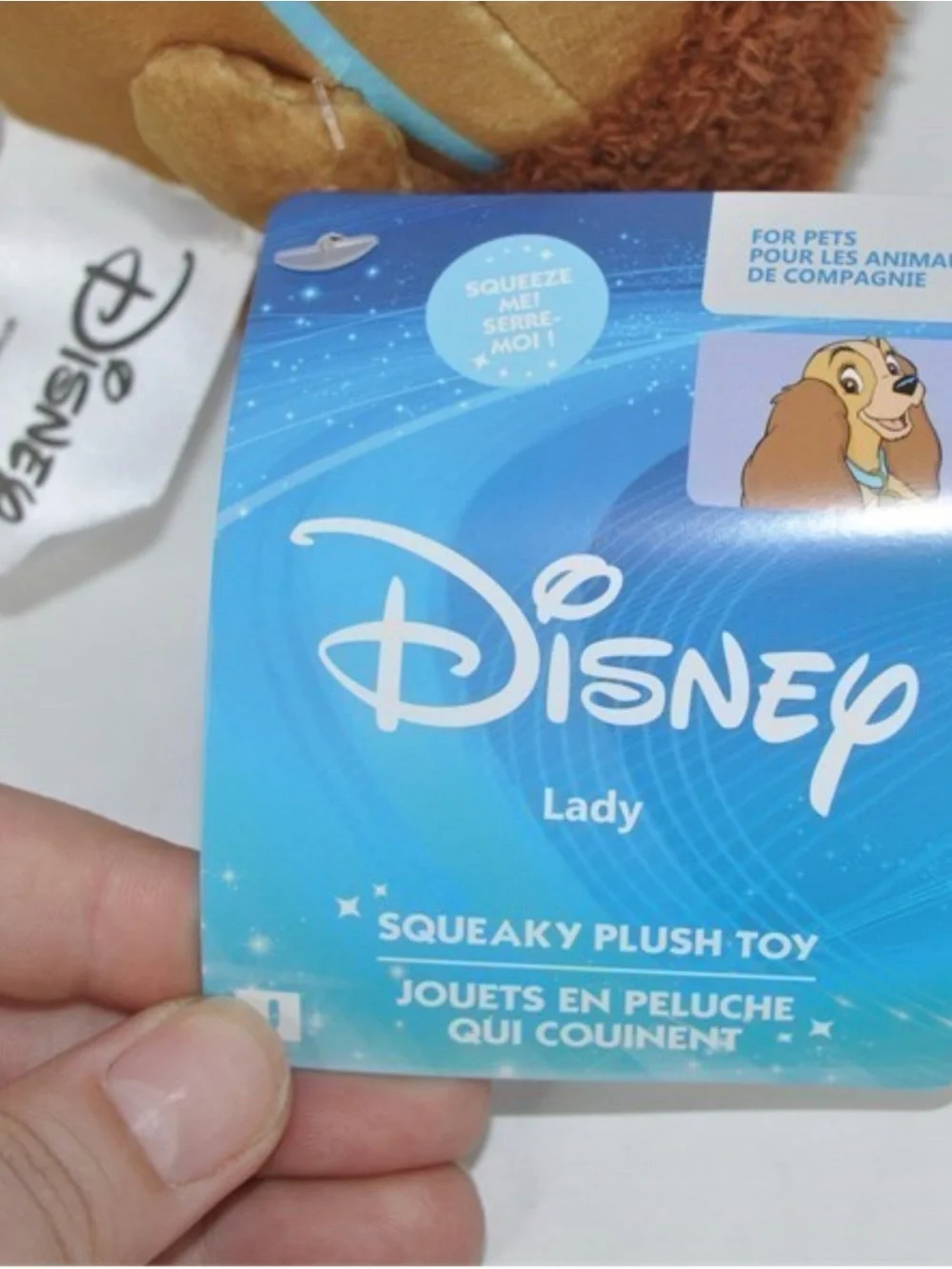 Disney Lady and the Tramp Round Squeaker Dog Toys, New x2